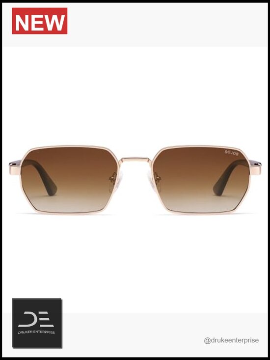 Retro Rectangle Polarized 90s Sunglasses Trendy Narrow Hexagon Square Shades main image 6